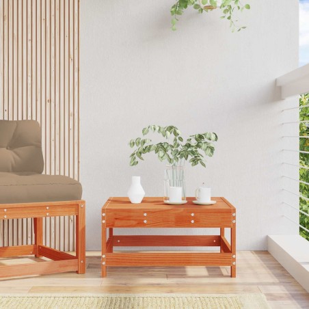 Repose-pieds de jardin Pin massif Brun Ciré 62 x 62 x 32 cm 553841553841