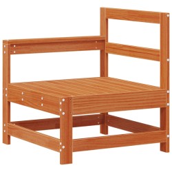 Canapé d'angle de jardin Bois de pin massif Brun cire 553842553842