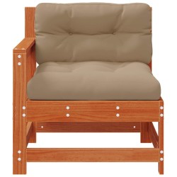 Canapé d'angle de jardin Bois de pin massif Brun cire 553842553842