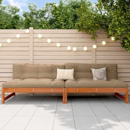 Sofa de jardin milieu Pin massif Brun Ciré 240 x 84 x 70 cm 553845553845