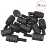 Vis de Décalage 12 pcs Noir M4 Caoutchouc et Acier 553851553851