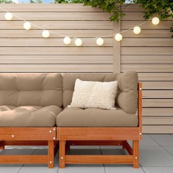 Canapé d'angle de jardin Pin massif Brun Ciré 553855553855