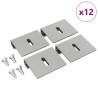 Support de Miroir 12 pcs Nickel 35 x 30 x 8,3 mm Acier 553857553857