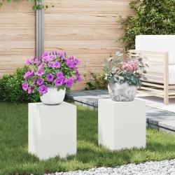 Support de Plante 2 pcs Blanc 24 x 24 x 35 cm Acier 553859553859