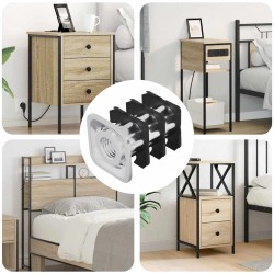 Insert de tube fileté 12 pcs Noir et argent Acier galvanisé 553862553862