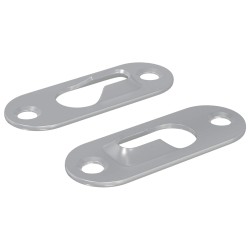 Cintre à trou de serrure 2 pcs Argenté 45 x 16 x 3.5 mm Fer 553873553873