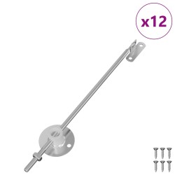 Charnière de support de couvercle 12 pcs Argenté Fer 553875553875