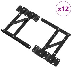 Mécanisme de levage de lit 12 pcs Noir 340 x 95 x 40 mm Fer 553878553878