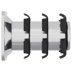 Insert de tube fileté 2 pcs Noir et argent Acier galvanisé 553879553879