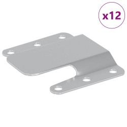 Support de montage encastré 12 pcs Argenté 75 x 66 x 1,4 mm 553880553880