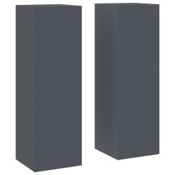 Support de Plante 2 pcs Anthracite 24 x 24 x 75 cm Acier 553889553889
