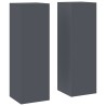 Support de Plante 2 pcs Anthracite 24 x 24 x 75 cm Acier 553889553889