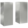 Support de Plante 2 pcs Argent 24 x 24 x 55 cm Acier galvanisé 553890553890