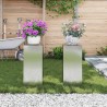 Support de Plante 2 pcs Argent 24 x 24 x 55 cm Acier galvanisé 553890553890