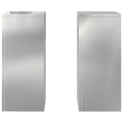 Support de Plante 2 pcs Argent 24 x 24 x 55 cm Acier galvanisé 553890553890
