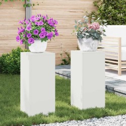 Support de Plante 2 pcs Blanc 24 x 24 x 55 cm Acier 553891553891