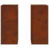 Support de Plante 2 pcs Rouillé 24 x 24 x 55 cm Acier patiné 553892553892