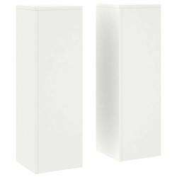 Support de Plante 2 pcs Blanc 24 x 24 x 75 cm Acier 553893553893