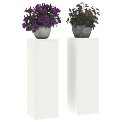 Support de Plante 2 pcs Blanc 24 x 24 x 75 cm Acier 553893553893