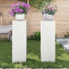 Support de Plante 2 pcs Blanc 24 x 24 x 75 cm Acier 553893553893