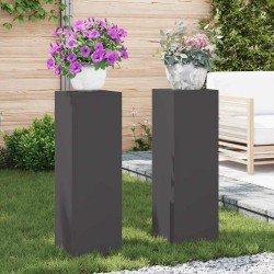 Support de Plante 2 pcs Noir 24 x 24 x 75 cm Acier 553896553896