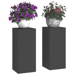 Support de Plante 2 pcs Noir 24 x 24 x 55 cm Acier 553897553897