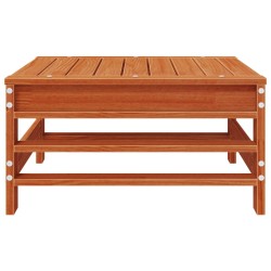 Repose-pieds de jardin Pin massif Brun Ciré 57,5 x 57,5 x 30 cm 553900553900