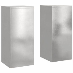 Support de Plante 2 pcs Argent 24 x 24 x 55 cm Acier inoxydable 553901553901