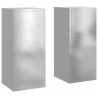 Support de Plante 2 pcs Argent 24 x 24 x 55 cm Acier inoxydable 553901553901