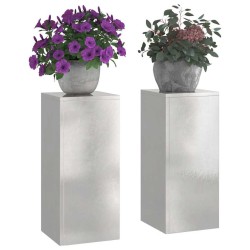 Support de Plante 2 pcs Argent 24 x 24 x 55 cm Acier inoxydable 553901553901
