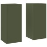 Support de Plante 2 pcs Vert olive 24 x 24 x 55 cm Acier 553902553902