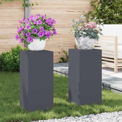 Support de Plante 2 pcs Anthracite 24 x 24 x 55 cm Acier 553903553903