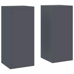Support de Plante 2 pcs Anthracite 24 x 24 x 55 cm Acier 553903553903