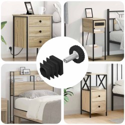 Niveleurs de meubles Réglable 1895 pcs Noir PP 553906553906