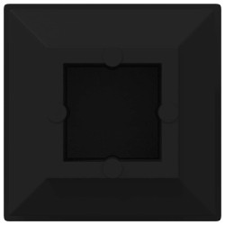 Capuchons d'extrémité 12 pcs Noir 15 x 15 x 15 mm PP 553908553908