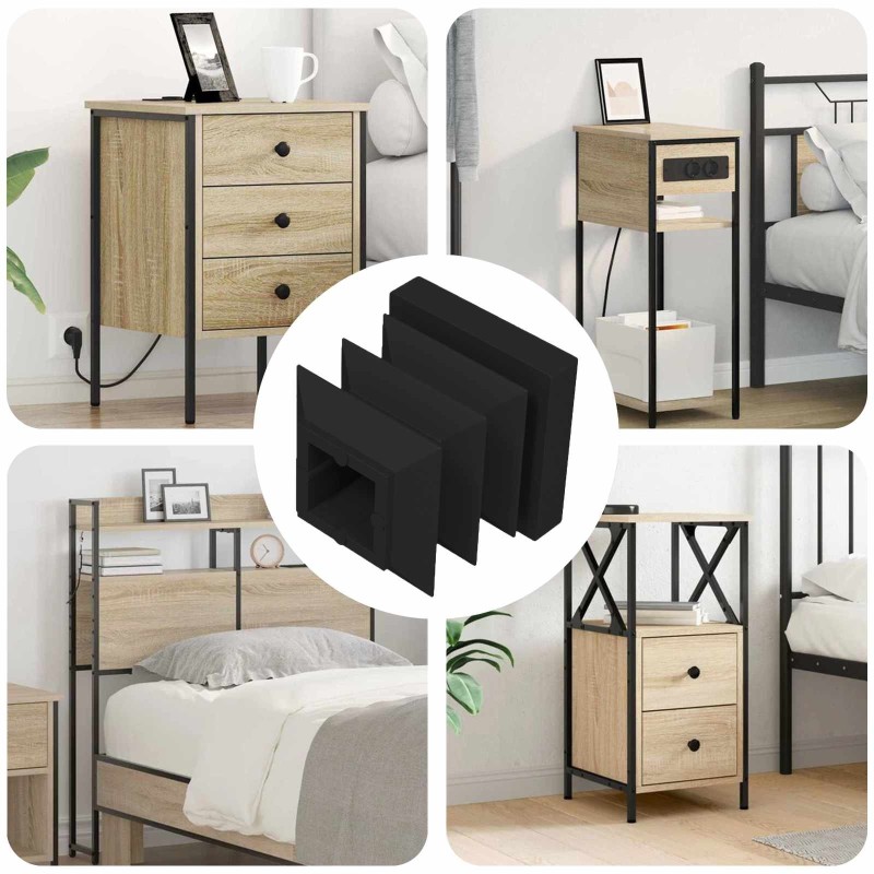 Capuchons d'extrémité 10909 pcs Noir 15 x 15 x 15 mm PP 553910553910