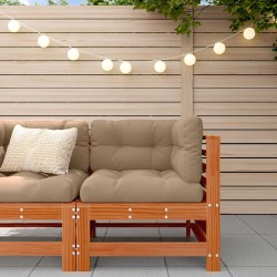 Canapé d'angle de jardin Pin massif Brun Ciré 553916553916