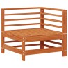 Canapé d'angle de jardin Pin massif Brun Ciré 553916553916