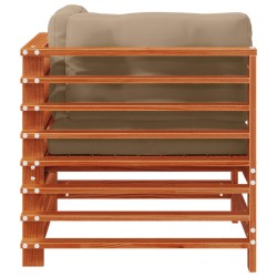 Canapé d'angle de jardin Pin massif Brun Ciré 553916553916