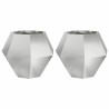 Jardinière 2 pcs Argent 75 x 75 x 60 cm Acier galvanisé 553922553922
