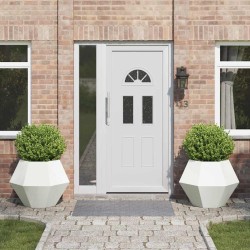 Jardinière 2 pcs Blanc 75 x 75 x 60 cm Acier 553923553923