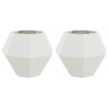 Jardinière 2 pcs Blanc 75 x 75 x 60 cm Acier 553923553923