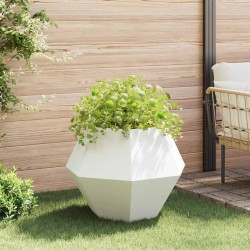 Jardinière 2 pcs Blanc 75 x 75 x 60 cm Acier 553923553923