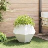 Jardinière 2 pcs Blanc 75 x 75 x 60 cm Acier 553923553923