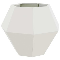 Jardinière 2 pcs Blanc 75 x 75 x 60 cm Acier 553923553923
