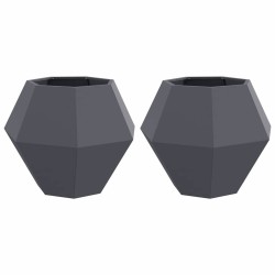 Jardinière 2 pcs Anthracite 75 x 75 x 60 cm Acier 553925553925