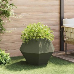 Jardinière 2 pcs Vert olive 75 x 75 x 60 cm Acier 553927553927