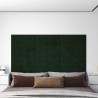 Tête de lit murale 12 pcs Vert foncé 30 x 15 cm Velours 553929553929