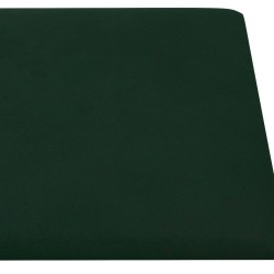 Tête de lit murale 12 pcs Vert foncé 30 x 15 cm Velours 553929553929