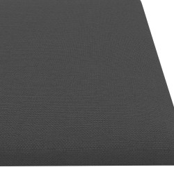Tête de lit murale 12 pcs Gris foncé 60 x 15 cm tissu 553930553930